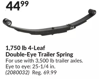 Princess Auto 1,750 lb 4-leaf double-eye trailer spring offer