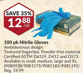 Princess Auto 100 pk nitrile gloves offer