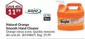 Princess Auto Gojo natural orange smooth hand cleaner offer