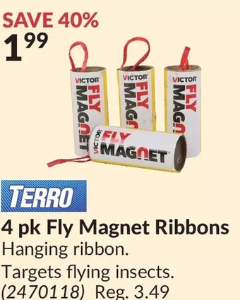 Princess Auto Terro 4 pk fly magnet ribbons offer