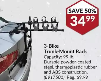 Princess Auto 3-bike trunk-mount rack offer