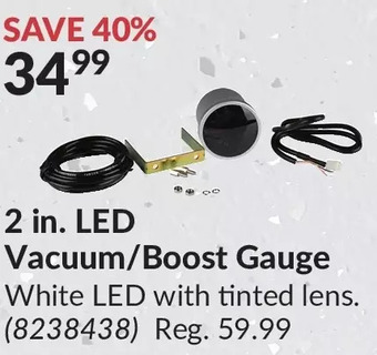 Princess Auto 2 in. led vacuum/boost gauge offer