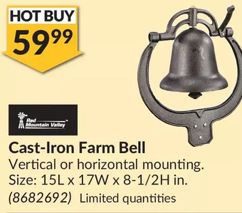 Princess Auto Cast-iron farm bell offer
