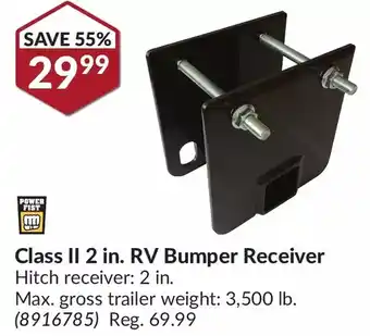 Princess Auto Power fist class ii 2 in. rv bumper receiver offer