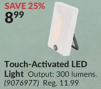 Princess Auto Touch-activated led light offer