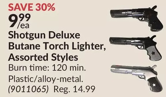 Princess Auto Shotgun deluxe butane torch lighter, assorted styles offer