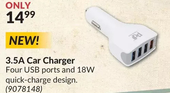 Princess Auto 3.5a car charger offer