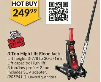 Princess Auto Road dawg 3 ton high lift floor jack offer