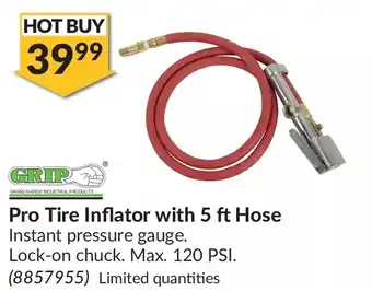 Princess Auto Grip pro tile inflator with 5 ft hose offer