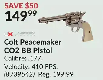 Princess Auto Colt peacemaker co2 bb pistol offer