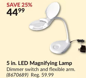 Princess Auto 5 in. led magnifying lamp offer