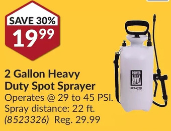 Princess Auto Power fist 2 gallon heavy duty spot sprayer offer