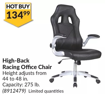 Princess Auto High-back racing office chair offer
