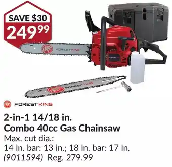 Princess Auto Forest king 2-in-1 14/18 in. combo 40cc gas chainsaw offer