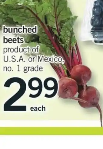 Fortinos Bunched Beets offer