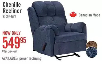 The Brick Chenille recliner offer