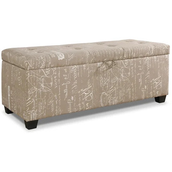 The Brick Amalia polyester ottoman with shoe storage - beige offer