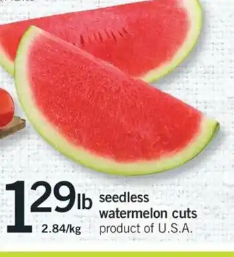 Fortinos Seedles Watermelon cuts offer