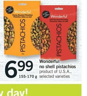 Fortinos Wonderful No Shell Pistachios offer