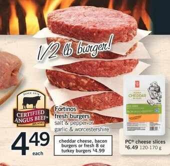 Fortinos Fortinos Fresh Burgers offer