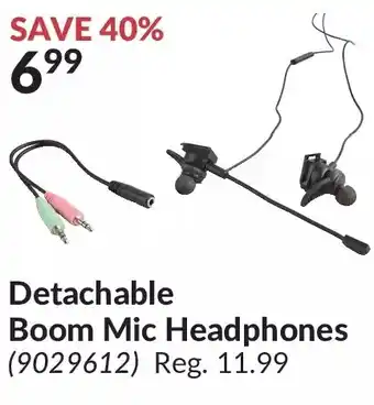 Princess Auto Detachable boom mic headphones offer