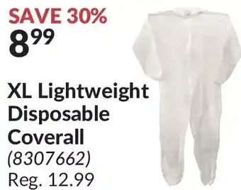 Princess Auto Xl lightweight disposable coverall offer