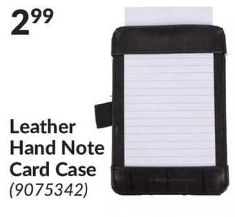 Princess Auto Leather hand note card case offer