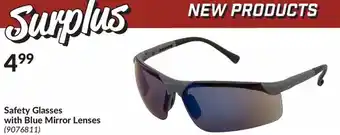 Princess Auto Safety glasses with blue mirror lenses offer