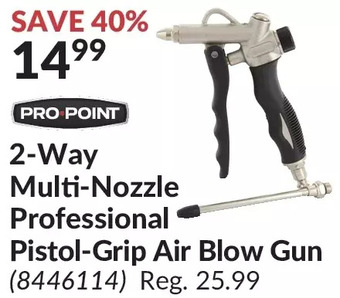 Princess Auto Pro.point 2-way multi-nozzle professional pistol-grip air blow gun offer