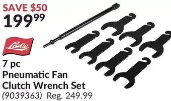 Princess Auto Lisle 7 pc pneumatic fan clutch wrench set offer