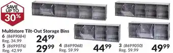 Princess Auto Multistore tilt-out storage bins 6 | 5 | 4 | 3 offer