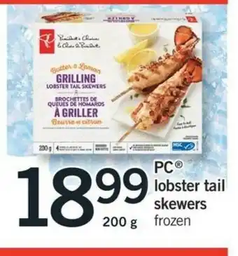 Fortinos Lobster Tail Skewers offer