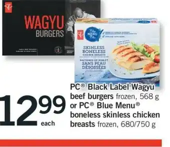 Fortinos Black Label Wagyu Beef Burgers offer