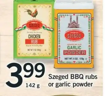 Fortinos Szeged BBQ rubs offer
