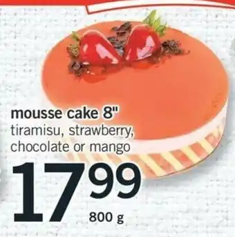 Fortinos Mousse Cake 8" offer