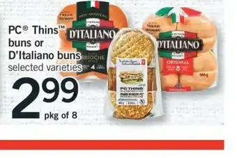 Fortinos Thins Buns offer