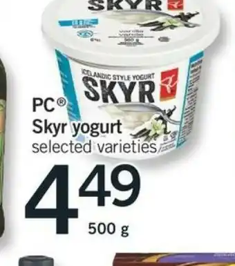 Fortinos Skyr Yogurt offer