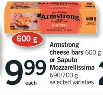 Fortinos Armstrong cheese bars offer