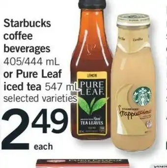 Fortinos Starbucks Coffe Beverages offer