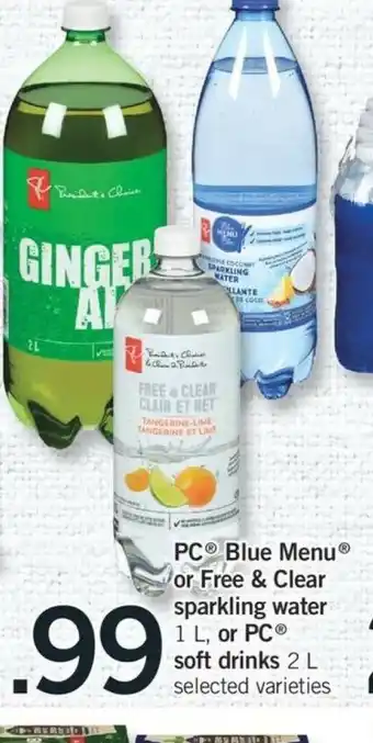 Fortinos Free & Clear Sparkling Water offer