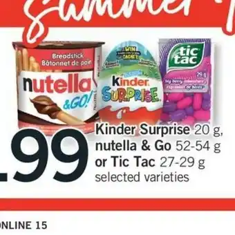 Fortinos Kinder Surprise offer