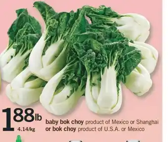Fortinos Baby Cok Choy offer