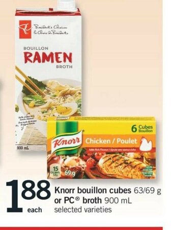Fortinos Knorr Bouillon Cubes offer