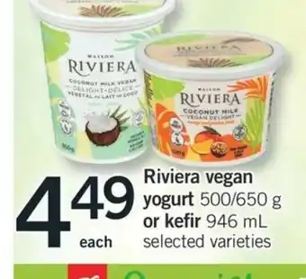 Fortinos Riviera Vegan Yogurt offer