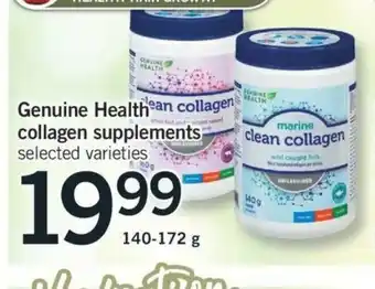 Fortinos Genuine Health collagen supplements offer