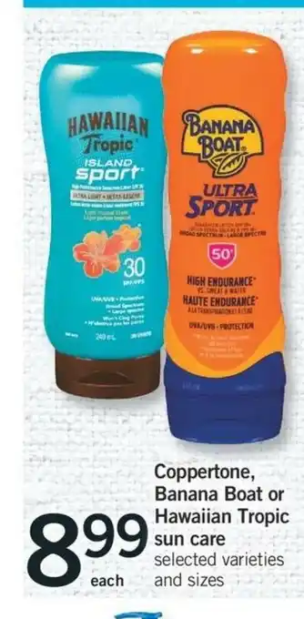 Fortinos Coppertone Banana Boat or Hawaiian Tropic offer