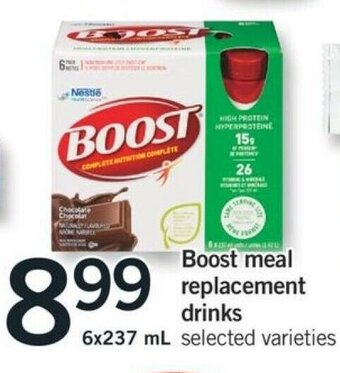 Fortinos Boost meal replacement drinks offer