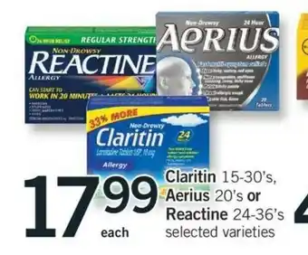 Fortinos Claritin Aerius Reactine offer