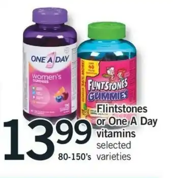 Fortinos Flinstones or One A Day vitamins offer