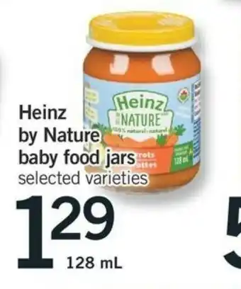 Fortinos Heinz by Nature baby food jars offer